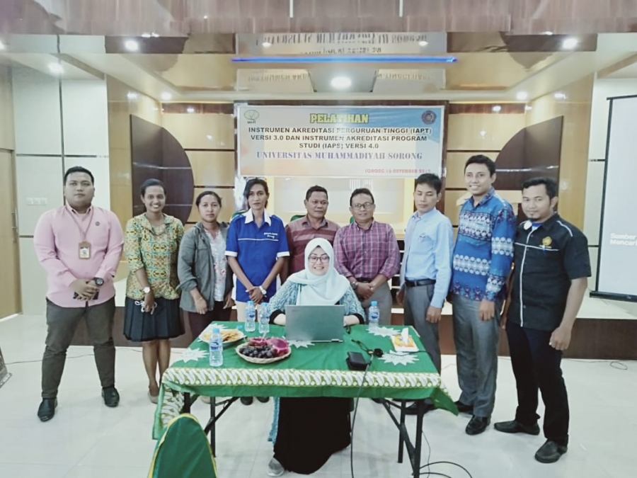LPM UNIMUDA SORONG MENGIKUTI PELATIHAN INSTRUMEN AKREDITASI PERGURUAN TINGGI (IAPT) VERSI 3.0 DAN INSTRUMEN AKREDITASI PROGRAM STUDI (IAPS) VERSI 4.0